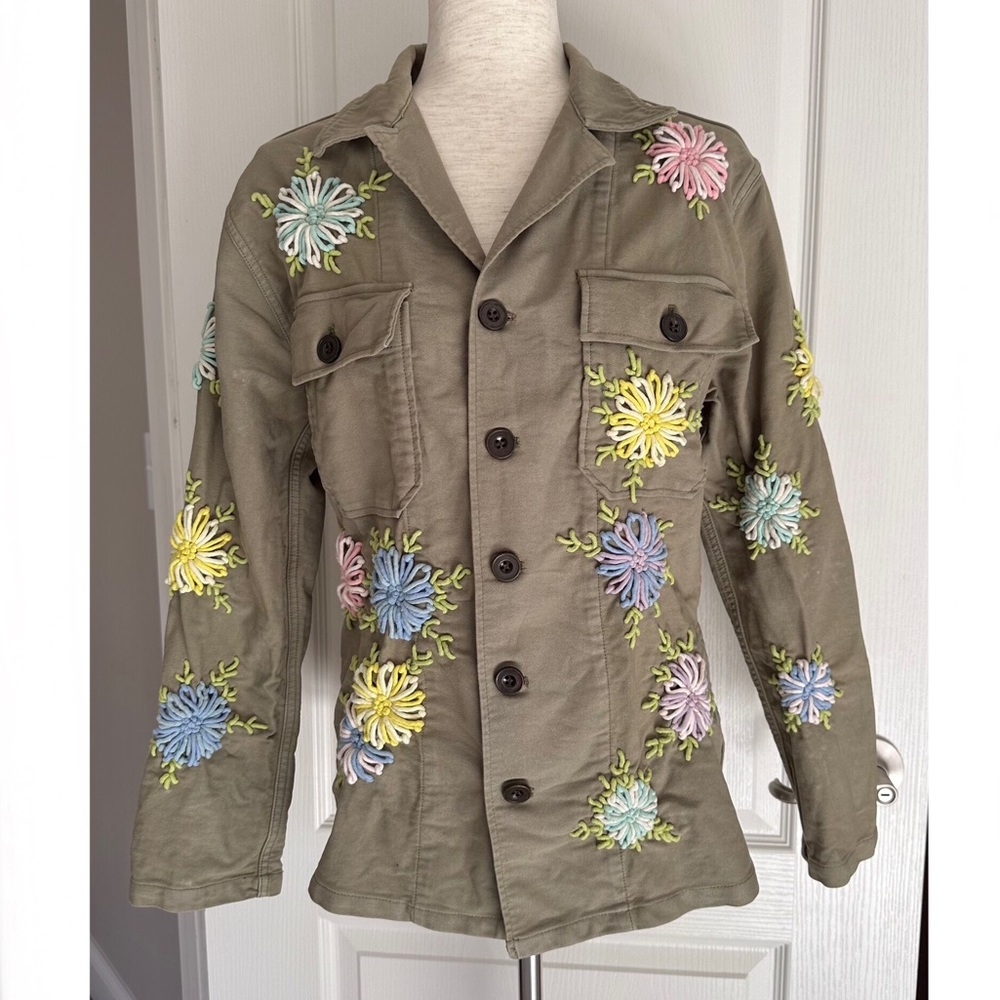 Artisan De Luxe Embroidered Button Up Jacket
